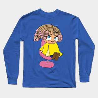 the little girl is at the beauty salon Long Sleeve T-Shirt